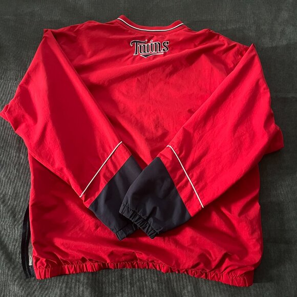 MLB Minnesota Twins Vintage Pullover Windbreaker (L) - Picture 3 of 5